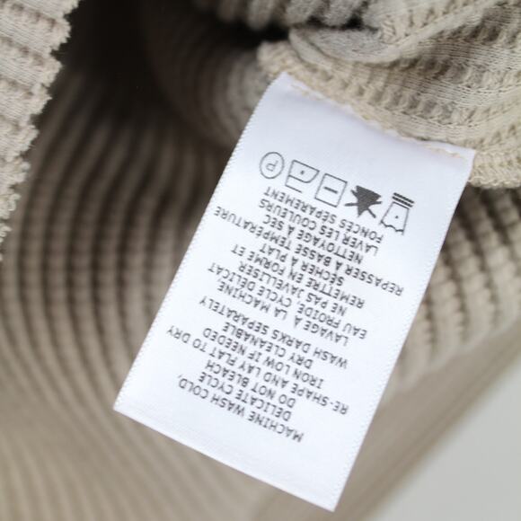 The Range Stark Taupe Mushroom Ribbed Thermal Top Turtleneck Sweater New XS - Picture 8 of 8